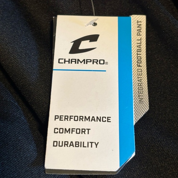 NWT CHAMPRO Integrated Black Football Pants Men’s Adult M - Picture 5 of 8